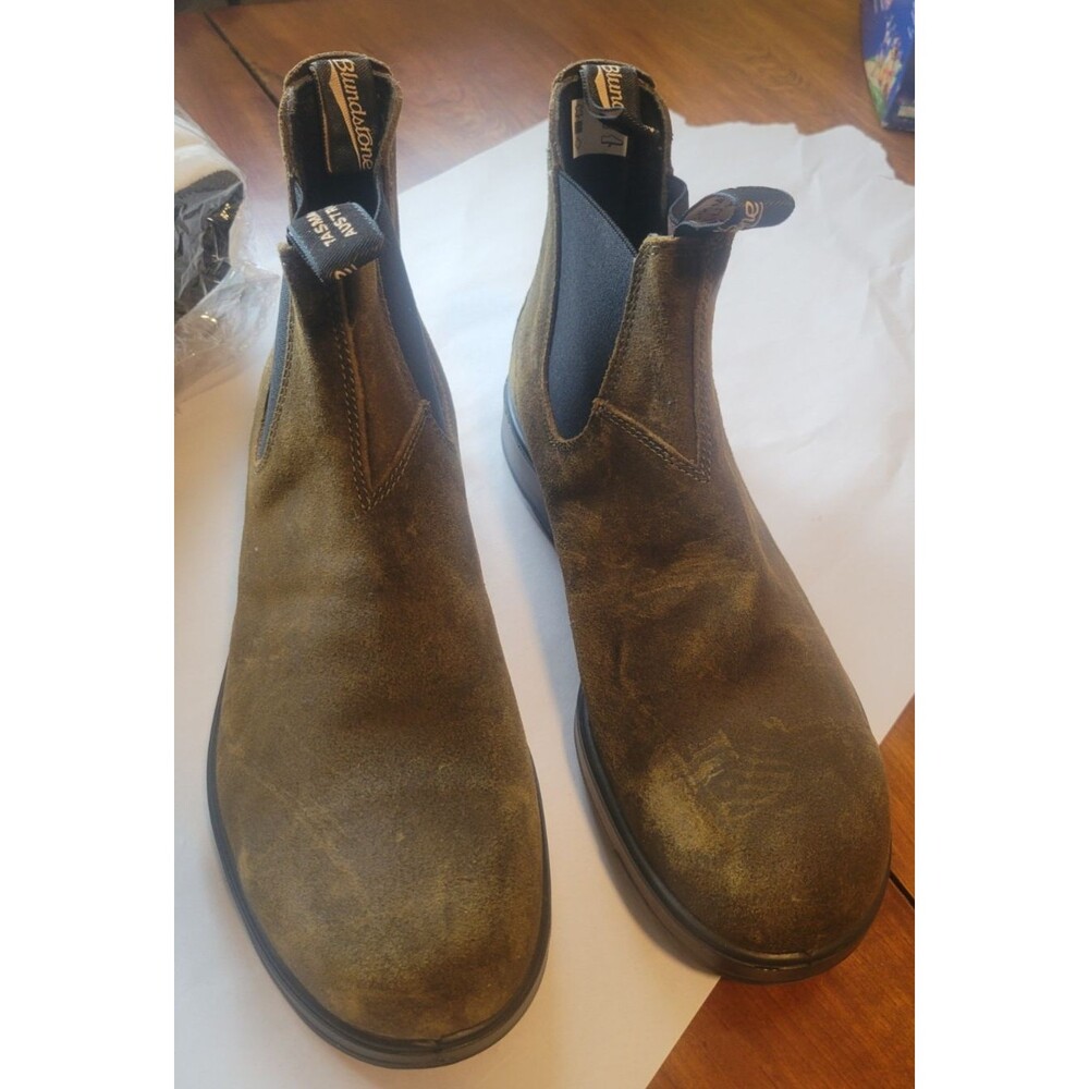 Blundstone Classic Chelsea Brown Leather Pull on's Boots Size Mens 14 NEW